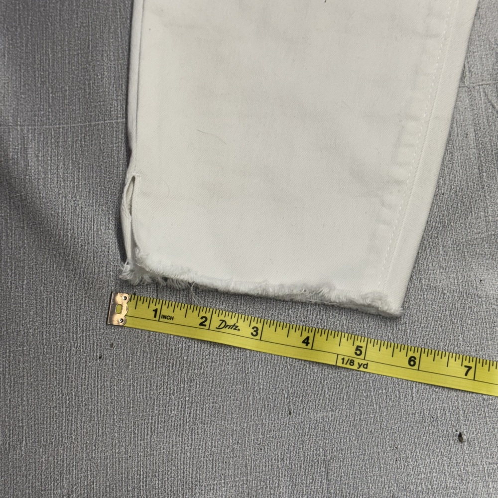 Maurices High Rise Skinny Jeans Womens Size 12 White Distressed - Picture 8 of 9